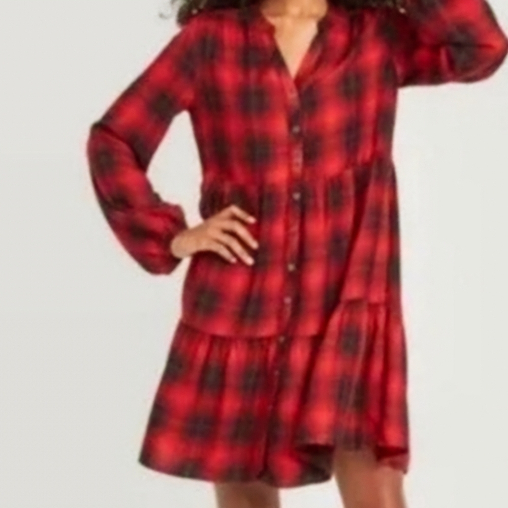 Knox Rose Buffalo Shirt Dress